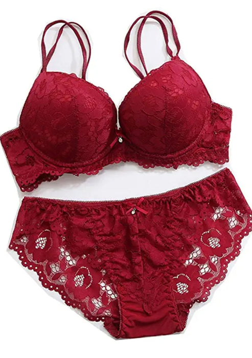 Voler Haut Net Bridal Set Red