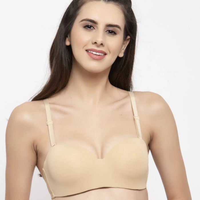 Voler Haut Women Lightly Padded Seamless Bra Beige