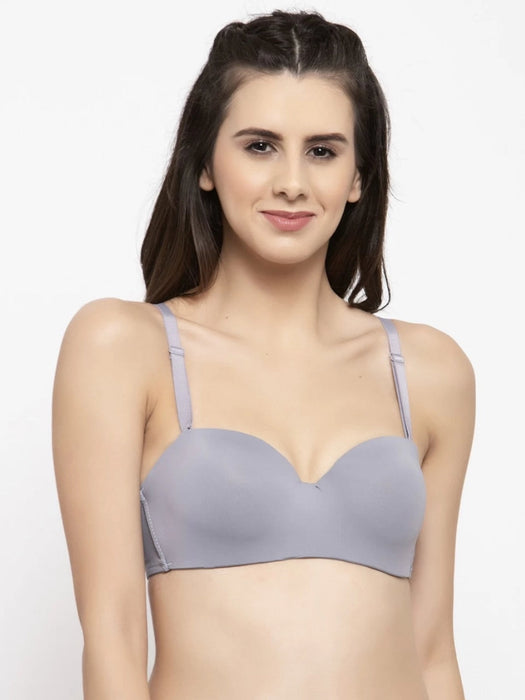 Voler Haut Women Lightly Padded Seamless Bra Grey