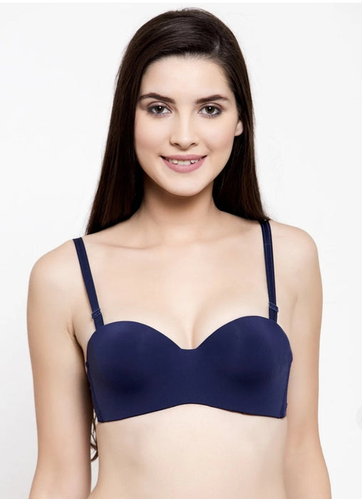 Voler Haut Women Lightly Padded Seamless Bra Royal Blue