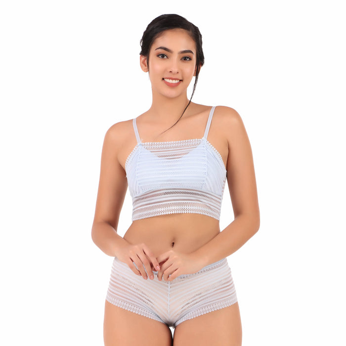 Voler Haut Women Net Design Lingerie Set