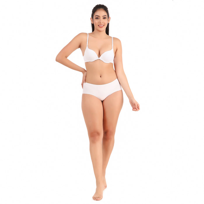 Voler Haut Solid Plain Lingerie Set - Front Closure with matching Panty