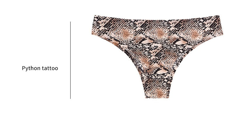 Voler Haut Women Animal Print Thong Type Seamless Panties