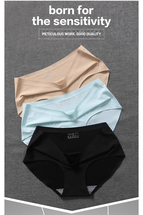Voler Haut Women Mid -waist Seamless Soft Stretchable Panties (pack of 3)