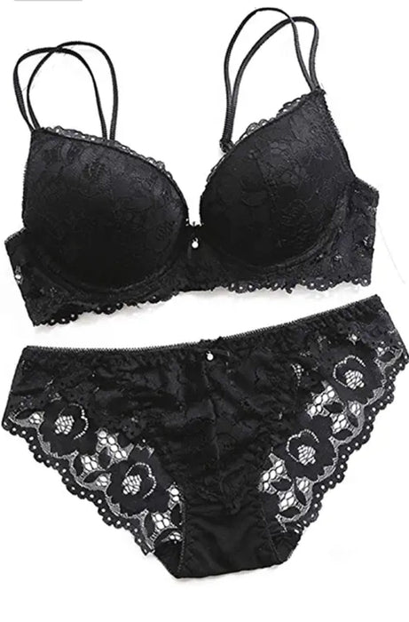 Voler Haut Net Bridal Set Black