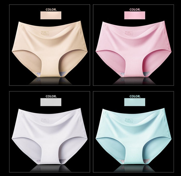 Voler Haut Women Mid -waist Seamless Soft Stretchable Panties (pack of 4)