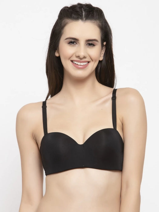 Voler Haut Women Lightly Padded Seamless Bra Black