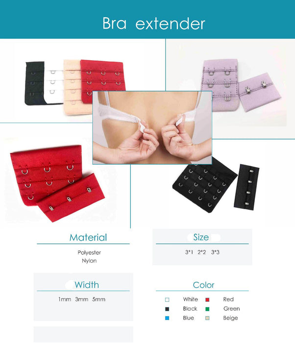 Voler Haut Women Bra extenders Assorted Pack of 10 pcs