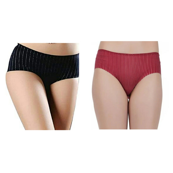 Women Vertical Stripes Seamless Panties COMBO pack of 2 pieces