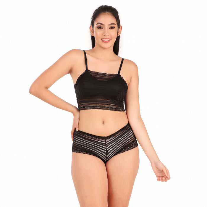 Voler Haut Net Design Lingerie Set